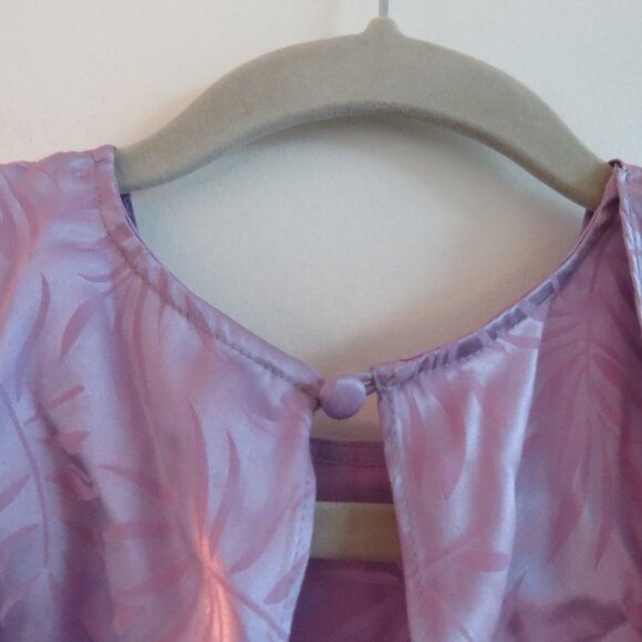 RONNY KOBO Jade Leaf Print Silk Blend Midi Dress in Lavender Purple XS NWT - Picture 12 of 16